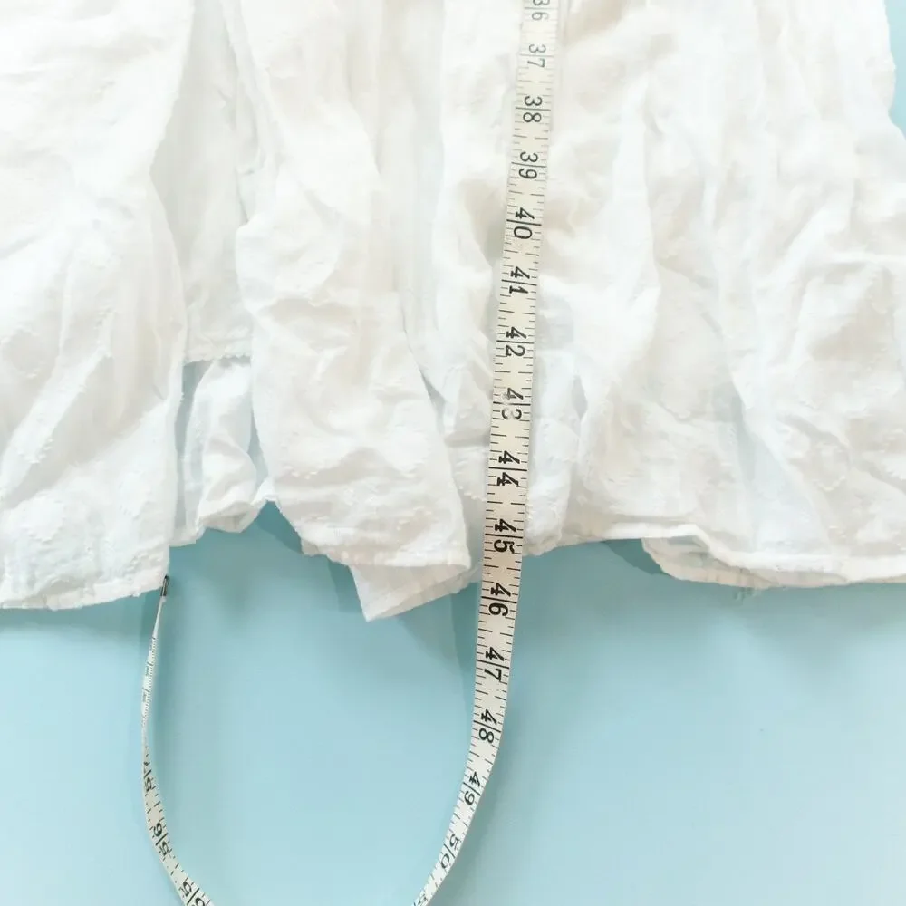 By Anthropologie Peregrine White Eyelet Midi Dress Size XLarge Petite XLP Bride - Picture 8 of 10